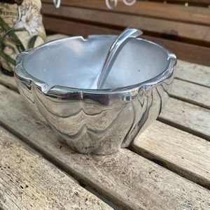 The Pewter Company | Pumpkin Bowl with Spoon | 100% lead free | GUC